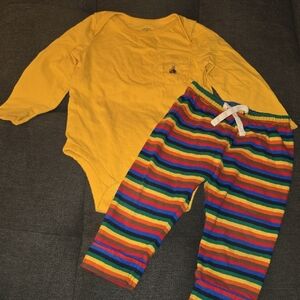 GAP Multicolor Striped Baby Outfit